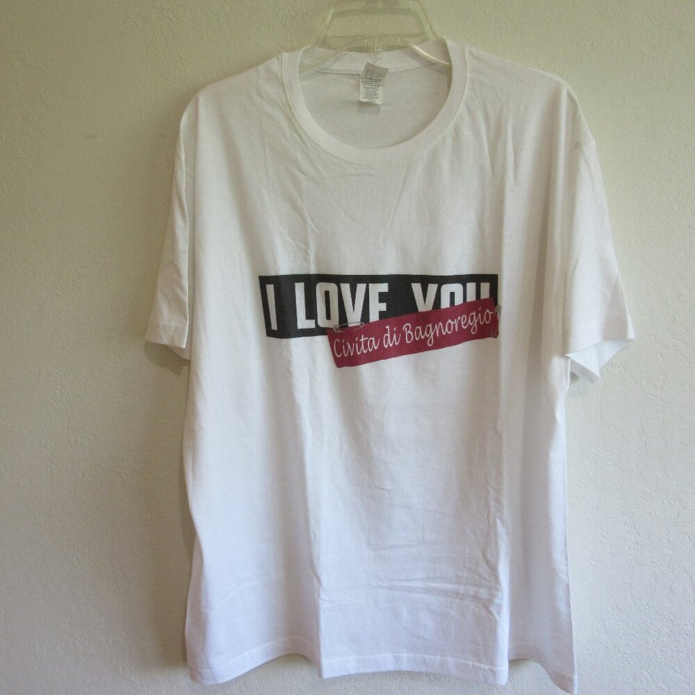 BS Evolution White XXL I Love You T-Shirt Short Sleeve Cotton